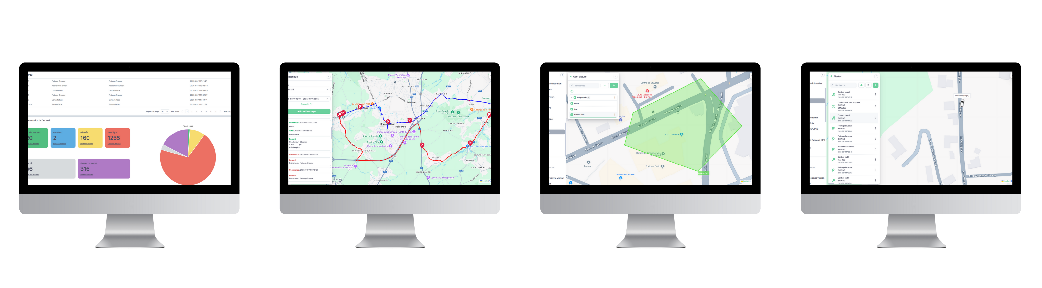 Plateforme web DoTi - tableau de bord géolocalisation